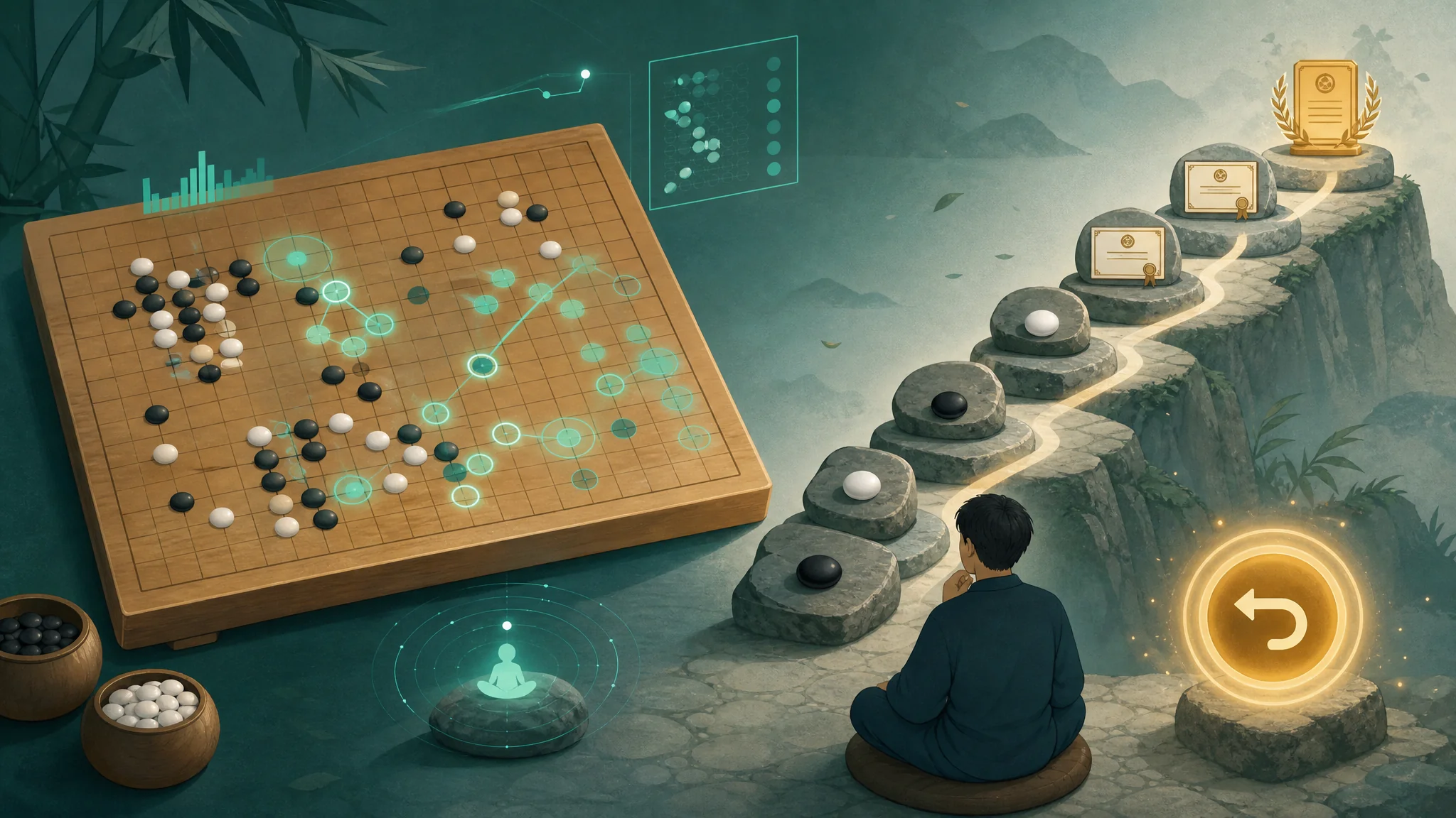 如何与AI学围棋？从18级到业余段位的亲历方法